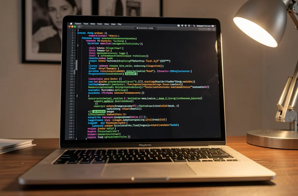 Mac avec une fenêtre de Terminal ouverte